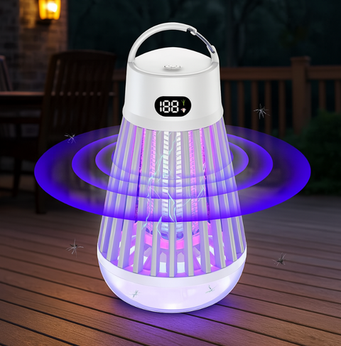 2v1 Přenosný lapač komárů a LED lampa 2000 mAh