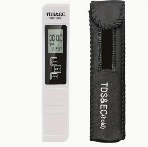 Digitální tester kvality vody 3v1 s koženým pouzdrem