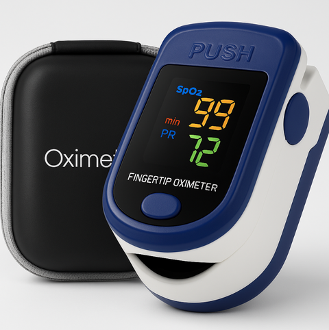 Pulzní oxymetr s LCD displejem + ochranné cestovní pouzdro