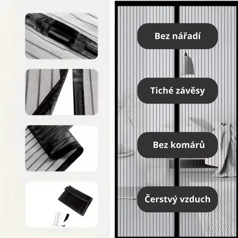 Účinná magnetická síť proti hmyzu do dveří