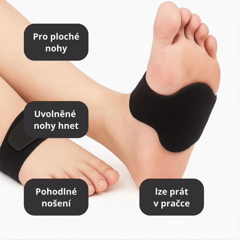 2ks Vložky s Otvorem pro Podporu Klenby do Bot – Prodyšné Ortopedické Podložky pro Úlevu od Únavy, Zlepšení Držení Chodidla a Redukci Bolesti