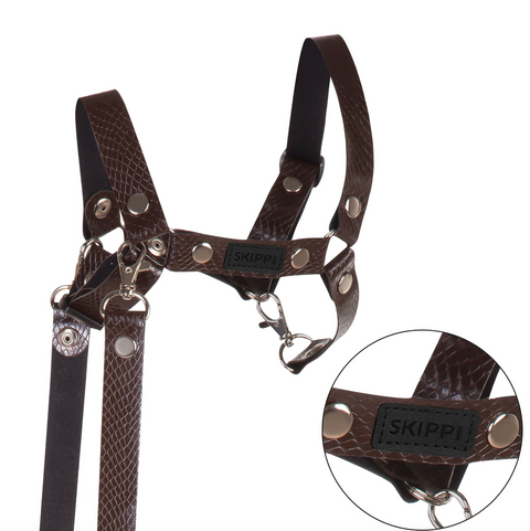 Skippi kantár pro Hobby Horse – oťaže z ekokože