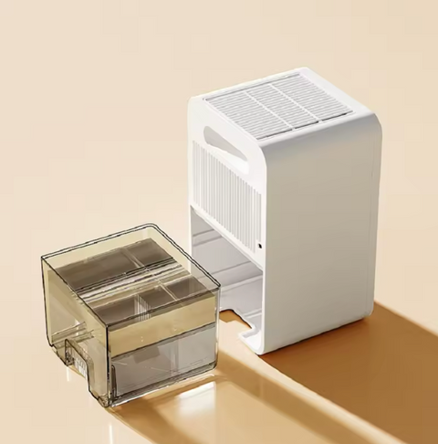Tichý elektrický odvlhčovač vzduchu s LED displejem a barevným nočním světlem – 1500 ml nádrž pro domácnost
