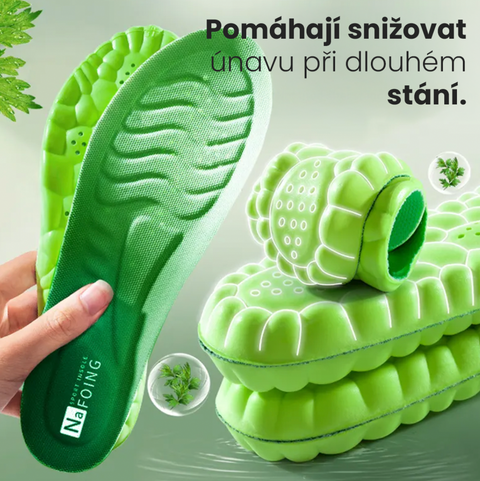 Sportovní Vložky do Bot z PU s Vysokou Pružností – Antibakteriální, Prodyšné a Tlumící Nárazy