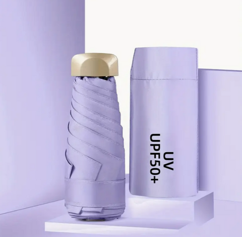 Skládací kapsulový mini slunečník s ochranou UV UPF 50+