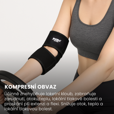 Efektivní neoprenová nastavitelná stahovací bandáž na loket