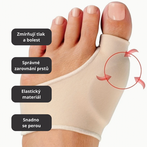 Ponožky na hallux – Elastické návleky pro noční péči o chodidla (2 ks)