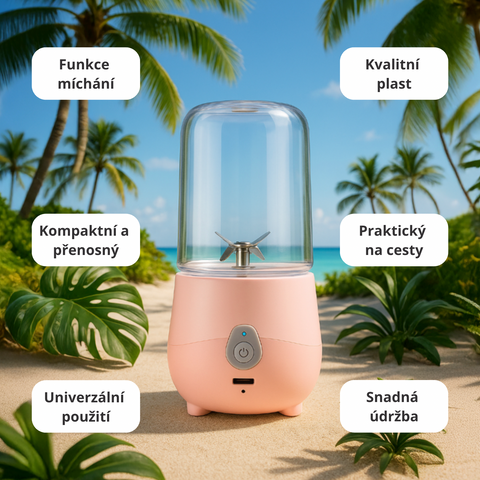 Spolehlivý přenosný mini mixér 300ml