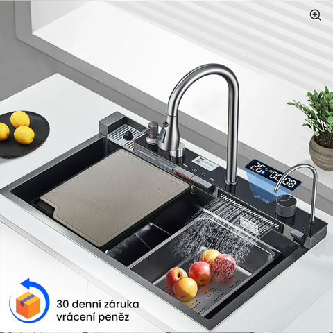 Bezúdržbový multifunkční kuchyňský dřez, 6 mycích režimů