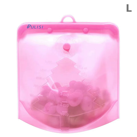 Silicone Reusable Food Bag 1500Ml 1000Ml 500Ml Leakproof Containers Reusable Fresh Bag Food Storage Bag Freezer Bag Snack