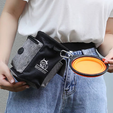 Dog Outdoor Training Bag Dog Fanny Pack Therapy Bag Multi-Functional Pet Bag Pet Treats Bag Train Snack Reward Waist Bag Pet Bag