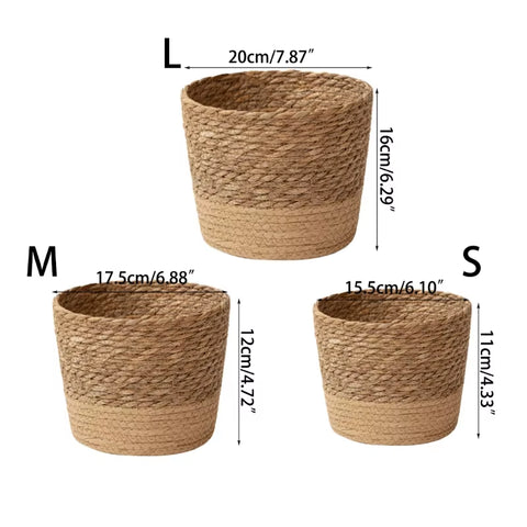 67JB Straw Plant Basket Indoor Woven Plant Pots for Planter Flower Pots Plant Pot
