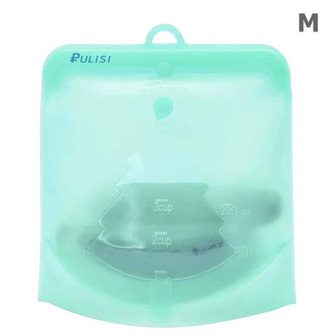 Silicone Reusable Food Bag 1500Ml 1000Ml 500Ml Leakproof Containers Reusable Fresh Bag Food Storage Bag Freezer Bag Snack