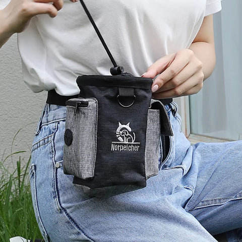 Dog Outdoor Training Bag Dog Fanny Pack Therapy Bag Multi-Functional Pet Bag Pet Treats Bag Train Snack Reward Waist Bag Pet Bag