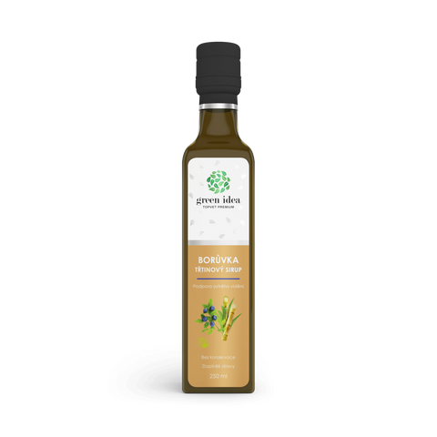 Green idea Borůvka sirup - třtinový 250 ml