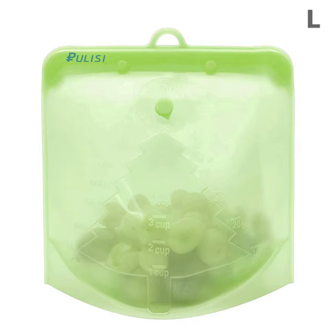 Silicone Reusable Food Bag 1500Ml 1000Ml 500Ml Leakproof Containers Reusable Fresh Bag Food Storage Bag Freezer Bag Snack