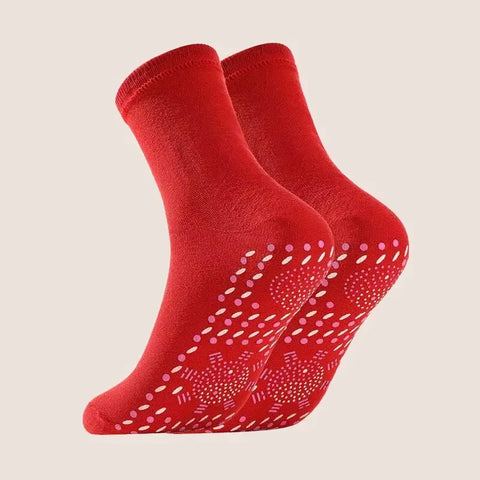 Winter Self Heating Socks, Warm Feet Socks, Tomaline Health Socks, Cold Resistant Mid Length Socks, Thickened Sole Massage Socks