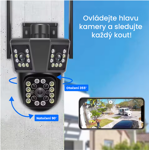 Venkovní kamera s 8X zoomem a AI sledováním pohybu