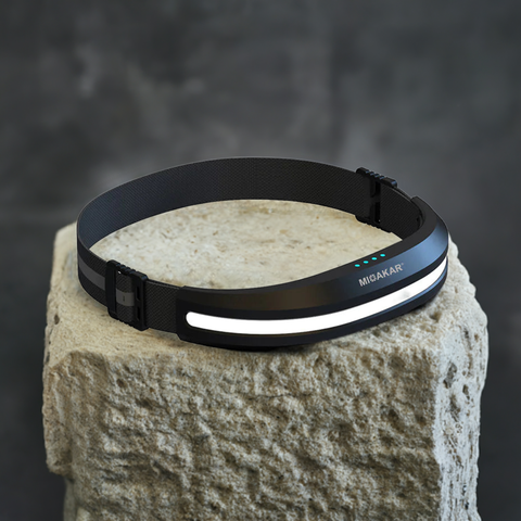 Černá bílá kempingová lampa – svetlomet