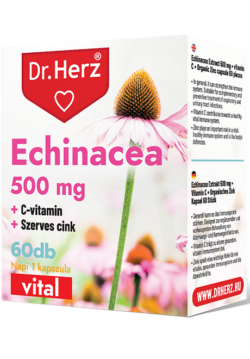 Dr. Herz Ochranná Echinacea + vitamín C a organický zinek – 60 kapslí pro podporu imunity, prevenci nachlazení a ochranu buněk