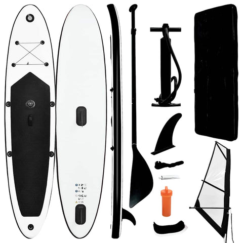 Nafukovací Stand Up Paddleboard s plachtou černo-bílý