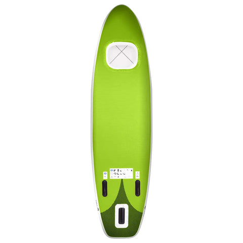 Nafukovací SUP paddleboard a příslušenství zelený 330x76x10 cm