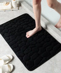 Cobblestone Embossed Bathroom Bath Mat Non-Slip Carpets in Wash Basin Bathtub Side Shower Room Floor Rug Doormat Memory Foam Pad
