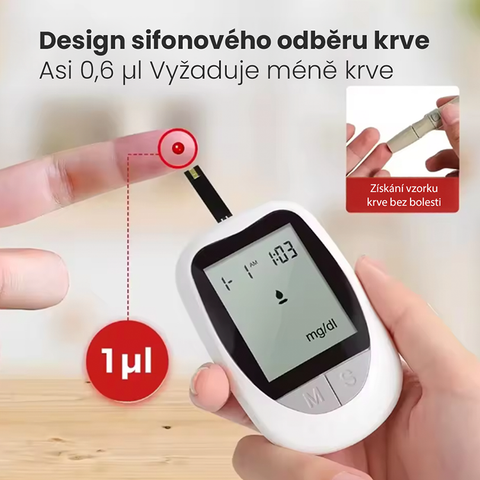 Digitální glukometr pro měření cukru v krvi