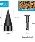 32/38/42/45/50Mm Wood Drill Bit Twist Firewood Splitting Drill Bit Wood Splitter Screw Cones Bit Square round Drill Bit for Wood