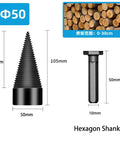 32/38/42/45/50Mm Wood Drill Bit Twist Firewood Splitting Drill Bit Wood Splitter Screw Cones Bit Square round Drill Bit for Wood