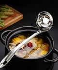Stainless Steel Colander Spoon Soup Colander Kitchen Soup Gravy Oil Soup Fat Separator Ladles Skimmer Spoon Soup Colander