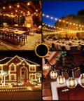 LED G40 Ball String Lights Waterproof Outdoor Garden Garland String Lights Terrace Garden Pub Christmas Party Decoration