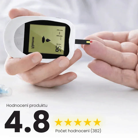 Přesný glukometr s 50 ks lancetami a testovacími proužky - Naturdrop