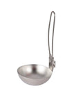 Stainless Steel Soup Ladle Slotted Spoon with Folding Portable Handle Super Light Hot Pot Soup Spoon for Camping Hiking