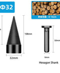 32/38/42/45/50Mm Wood Drill Bit Twist Firewood Splitting Drill Bit Wood Splitter Screw Cones Bit Square round Drill Bit for Wood