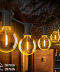 LED G40 Ball String Lights Waterproof Outdoor Garden Garland String Lights Terrace Garden Pub Christmas Party Decoration