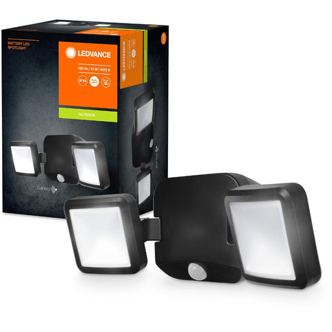 Studeně bílý LED reflektor na baterie Double Black