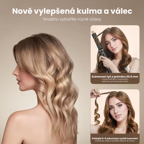 5v1 Horkovzdušná kulma s odnímatelným nástavcem