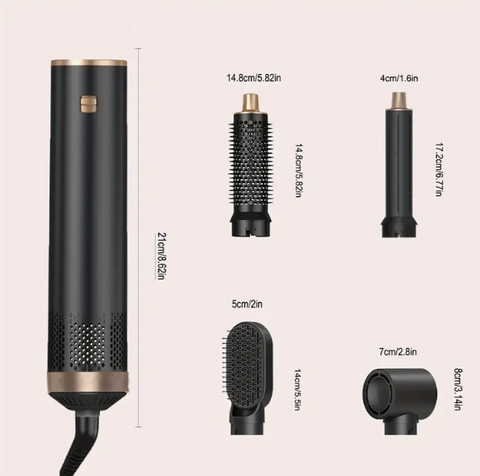 5v1 Horkovzdušná kulma s odnímatelným nástavcem