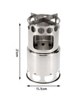 Portable Camping Stove Combo Wood Burning Stainless Steel Stove and Cooking Pot Set for Outdoor Backpacking Fishing Hiking
