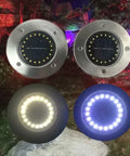 20LED Solar Power Disk Light Outdoor Garden Solar Underground Light Deck Light Spotlight Buried Solar Led Lamp Garden Decoration
