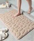 Cobblestone Embossed Bathroom Bath Mat Non-Slip Carpets in Wash Basin Bathtub Side Shower Room Floor Rug Doormat Memory Foam Pad