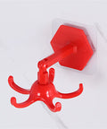 1/2/3Pc Kitchen Utensil Hanger with 7 Hooks 360 Degrees Rotated Kitchen Hook Punch-Free Utensils Storage Rack Multi-Purpose Hook