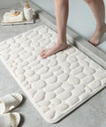 Cobblestone Embossed Bathroom Bath Mat Non-Slip Carpets in Wash Basin Bathtub Side Shower Room Floor Rug Doormat Memory Foam Pad