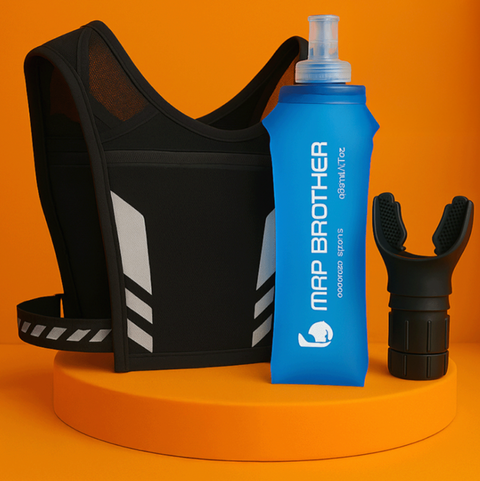 Běžecký balíček – Běžecká vesta + náustek na dýchání + sportovní láhev ZDARMA