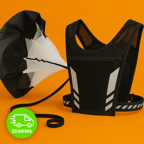 Bežecký silovo-rýchlostný balíček – Ultralehká vesta + odporový padák