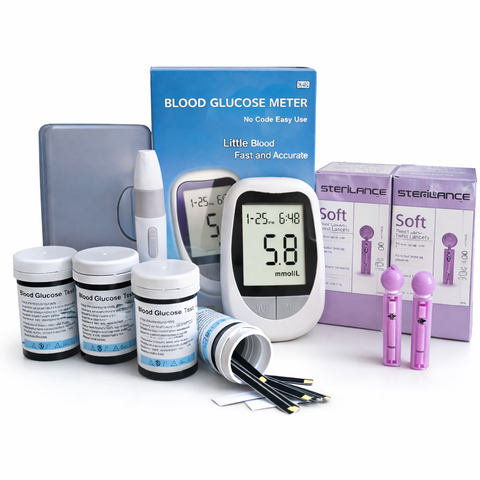 Digitální glukometr SET se 100ks příslušenství pro měření
