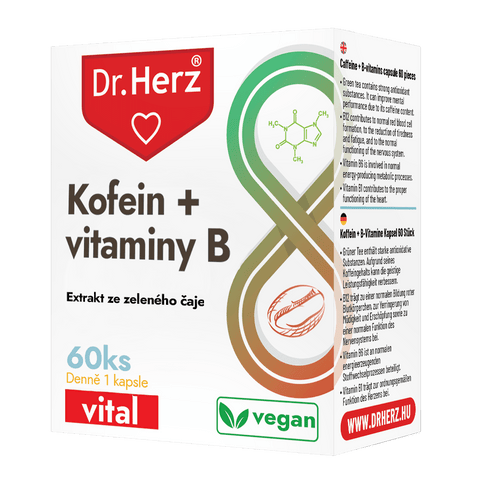 Dr. Herz Energetizující Kofein + vitamíny B pro vitalitu a soustředění