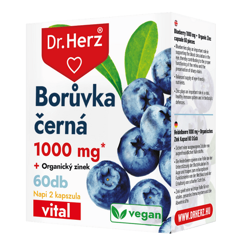 Dr. Herz Ochranná Borůvka + organický zinek pro zdravý zrak