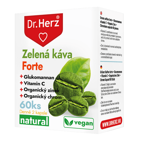 Dr. Herz Silná zelená káva pro efektivní kontrolu hmotnosti